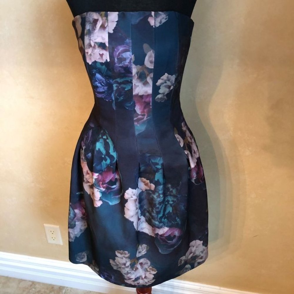 Floral Strapless Dress by HM-Size 6